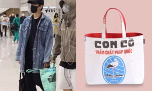 Món đồ độc lạ của Bobby (iKON) tại sân bay: Túi xách "cám con cò” giá gần 1 triệu đồng