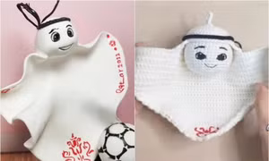 Từ đất sét nặn đến đan móc, Gen Z trổ tài handmade linh vật World Cup 2022 La’eeb siêu cưng