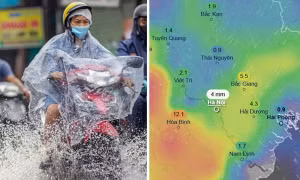 Miền Bắc sắp đón đợt gió Đông Bắc nữa, dự báo Hà Nội lại mưa dông