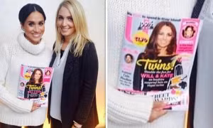 Meghan từ lâu đã cầm tạp chí có hình Kate để chụp ảnh, thế mà bảo không biết về Hoàng gia