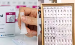 Anh chàng người Thái Lan đóng khung 39 khay test nhanh thành “tác phẩm nghệ thuật”