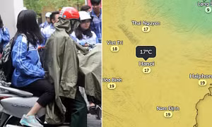 Thời điểm nhiệt độ xuống thấp nhất trong đợt không khí lạnh ở miền Bắc cuối tuần này