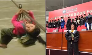 Hình ảnh mới nhất của cô bé Trung Quốc "đu cáp treo vượt sông đi học" từng gây bão mạng