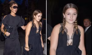 Victoria Beckham bị chê trách khi để con gái Harper mặc bộ váy "quá tuổi" đi dự sự kiện