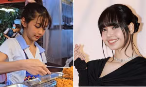 Cô gái bán gà rán ở Thái Lan bỗng dưng nổi tiếng vì trông giống Lisa BLACKPINK