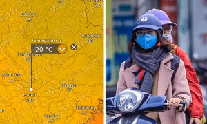 Đợt không khí lạnh sắp tới sẽ mở đầu cho mùa Đông, Hà Nội có thể lạnh dưới 20 độ C