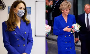Kate xuất hiện bên William, một lần nữa dùng trang phục để thể hiện sự ủng hộ nhà chồng