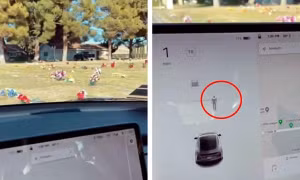 Chủ xe Tesla phát hoảng khi xe báo có người đi bộ ở gần dù lái qua nghĩa trang không có ai