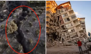 Vực thẳm khổng lồ xuất hiện ở Thổ Nhĩ Kỳ và Syria cho thấy mức độ tàn phá của động đất