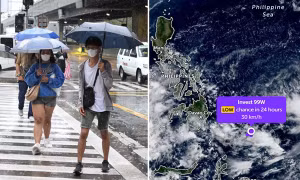 Áp thấp ở gần Philippines có thể trở thành cơn bão đầu tiên của mùa bão 2025