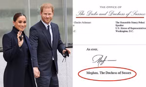 Meghan bị công chúng Anh phản đối vì dùng tước vị Hoàng gia trong thư gửi chính trị gia Mỹ