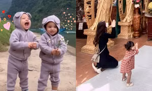 Khi "thế lực nhí" du Xuân: Lisa - Leon nhà Hà Hồ tươi hết cỡ, Winnie "gây bão" vì đáng yêu
