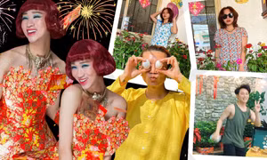 "Chúa hề" ngày Tết: Hải Triều hóa thành bao lì xì, Trúc Nhân và nỗi niềm "ảnh mẹ chụp"