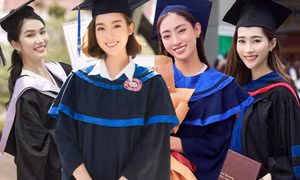 Lương Thùy Linh đẹp rạng ngời, Phương Anh gây sốt với tấm bằng siêu xịn ngày tốt nghiệp