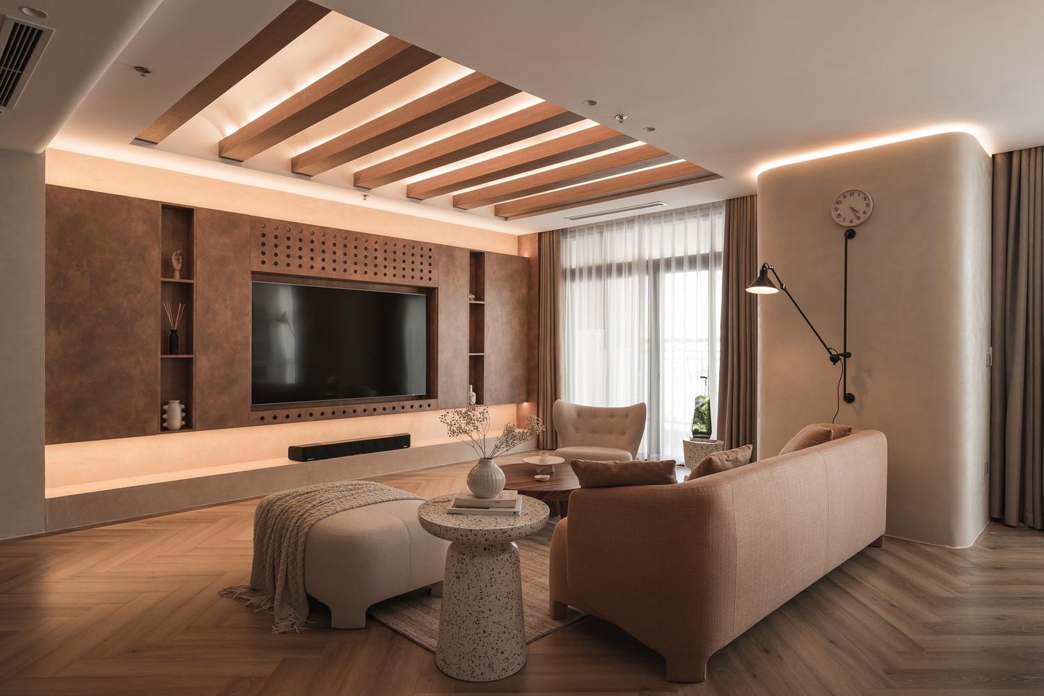Căn hộ 150m2 rút ngắn hành lang để thêm diện tích sử dụng