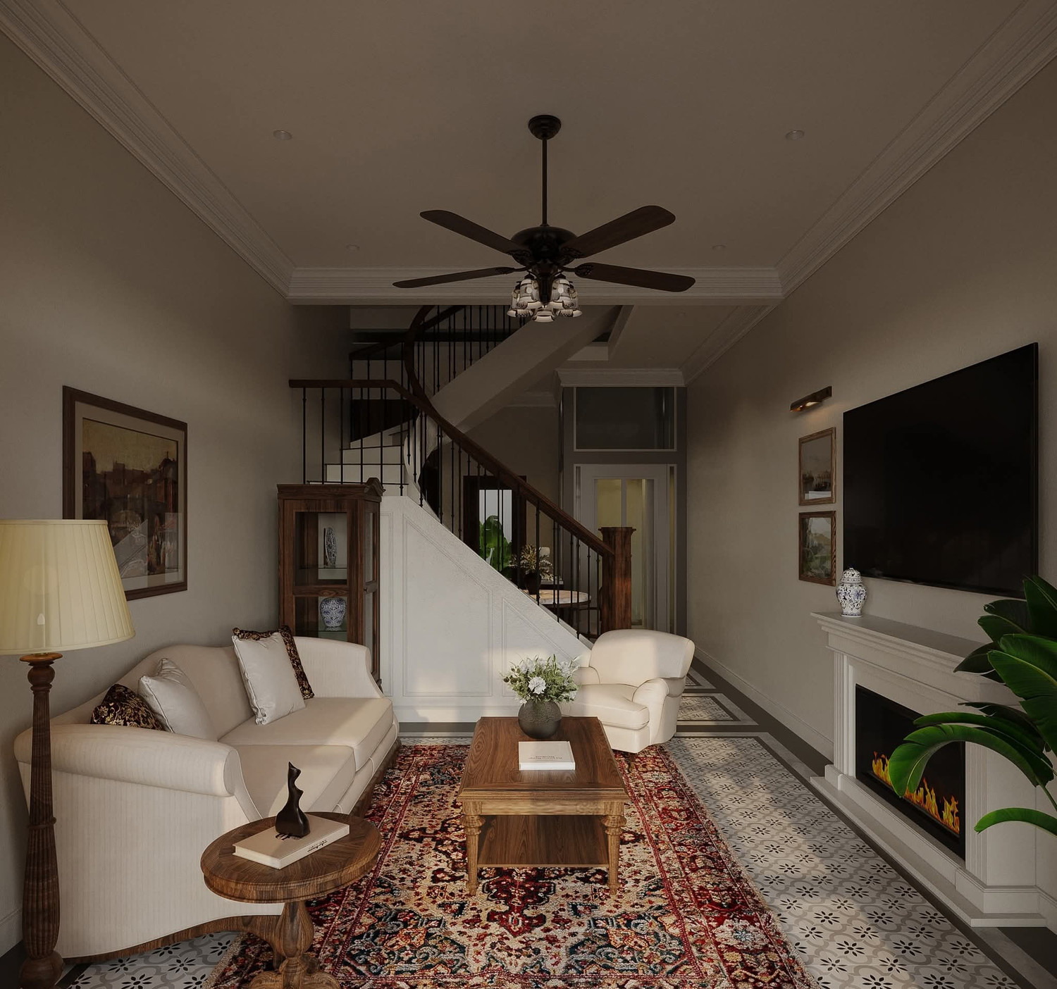 Phong cách Đông Dương trong căn hộ 265m2
