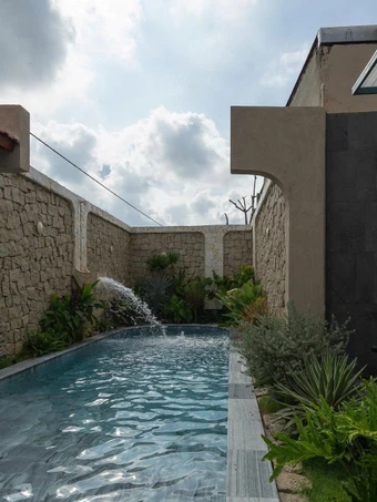 Thiết kế nhà phố 400m2 có hồ bơi