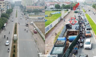 Hà Nội: Dỡ hàng rào thi công trên đường Vũ Trọng Khánh, phương tiện đi lại thế nào?