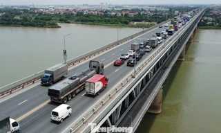 Hà Nội sửa chữa lớn đường lên hai đầu cầu Thăng Long