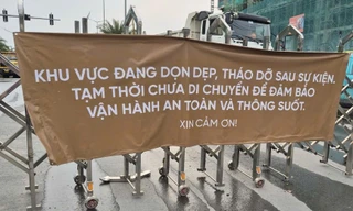 Đường thông xe xong rồi... 'tạm thời chưa di chuyển'