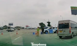 Đóng nửa chiều đường cao tốc Pháp Vân - Cầu Giẽ để phân luồng xe về Hà Nội 