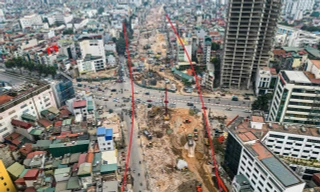 Đường vành đai 1 đoạn Hoàng Cầu - Voi Phục sẽ có 2 cầu vượt lớn