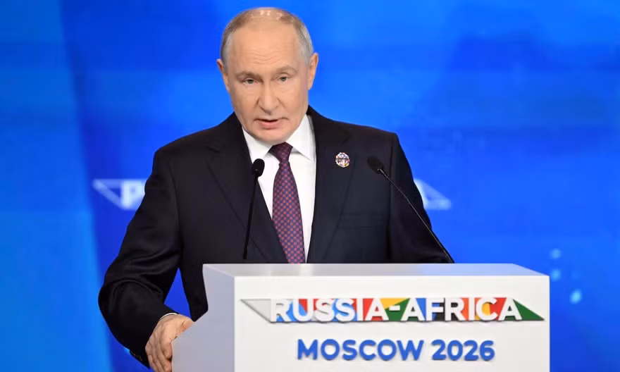 Tổng thống Putin phát biểu tại Hội nghị thượng đỉnh Nga - châu Phi ngày 28/10. (Ảnh: Sputnik)