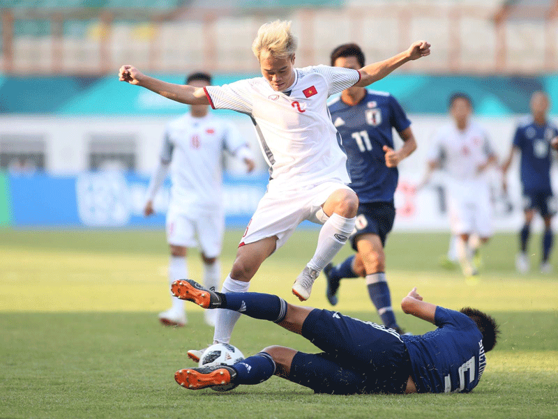 Olympic Việt Nam kết thúc vòng bảng với vị trí nhất bảng D sau chiến thắng 1-0 trước Nhật Bản. Ảnh: Vnexpress