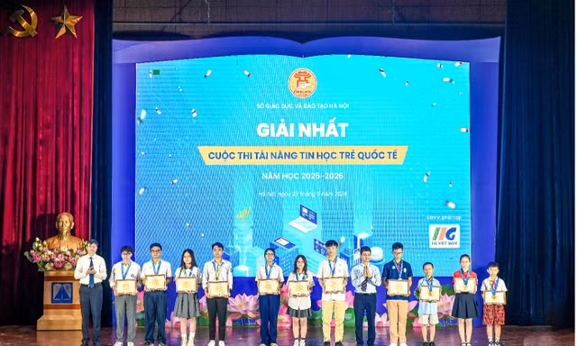 Hàng trăm lượt bài thi tin học trẻ quốc tế TP Hà Nội đạt điểm tuyệt đối