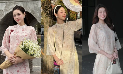Loạt áo dài bay bổng được Hoa hậu Đỗ Thị Hà, Thanh Thủy lựa chọn dịp cuối năm