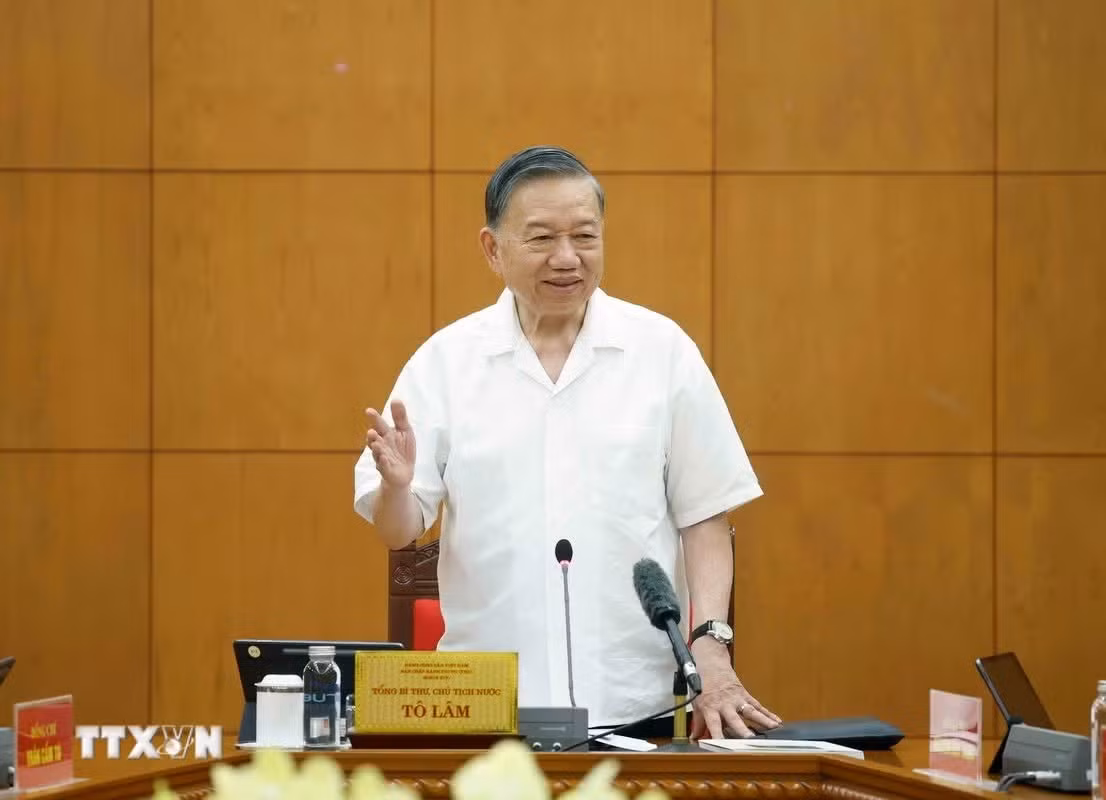 Tổng Bí thư, Chủ tịch nước Tô Lâm phát biểu. (Ảnh: Thống Nhất/TTXVN)