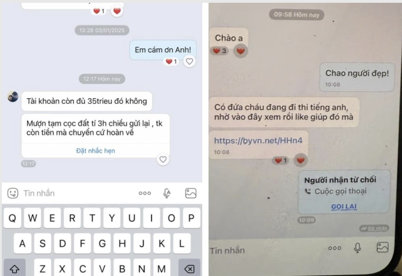 Tại Hà Tĩnh xuất hiện thủ đoạn gửi link “bình chọn” giả mạo để chiếm quyền Zalo, phục vụ lừa đảo chiếm đoạt tài sản.