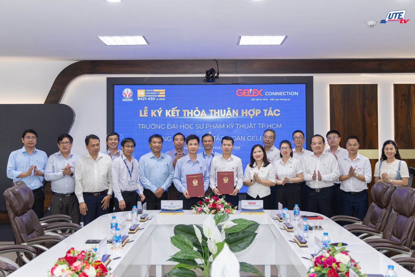 Herr Nguyen Trong Trung – stellvertretender Generaldirektor der GELEX Group – unterzeichnete eine Kooperationsvereinbarung mit den Leitern der Ho Chi Minh City University of Technical Education img-6065.jpg
