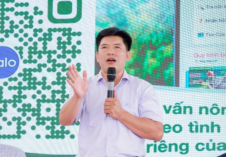 Ông Nguyễn Văn Chương, đại diện Trung tâm Khuyến nông tỉnh Lâm Đồng phát biểu tại sự kiện. Ảnh: Minh Nhật. image003-9.jpg