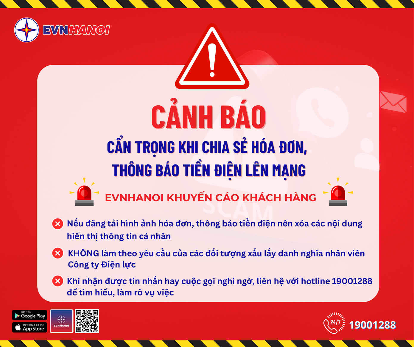 EVNHANOI cảnh báo rủi ro khi đăng hóa đơn tiền điện lên mạng- Ảnh 1.