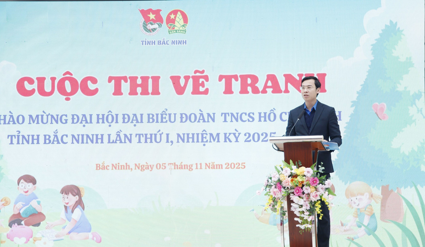 Thiếu nhi Bắc Ninh vẽ tranh chào mừng Đại hội Đoàn thieu-nhi.jpg