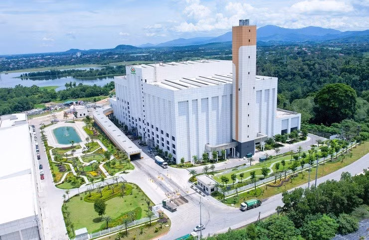 Nhà máy điện rác Seraphin do Tập đoàn AMACCAO làm chủ đầu tư. Ảnh: Phạm Linh