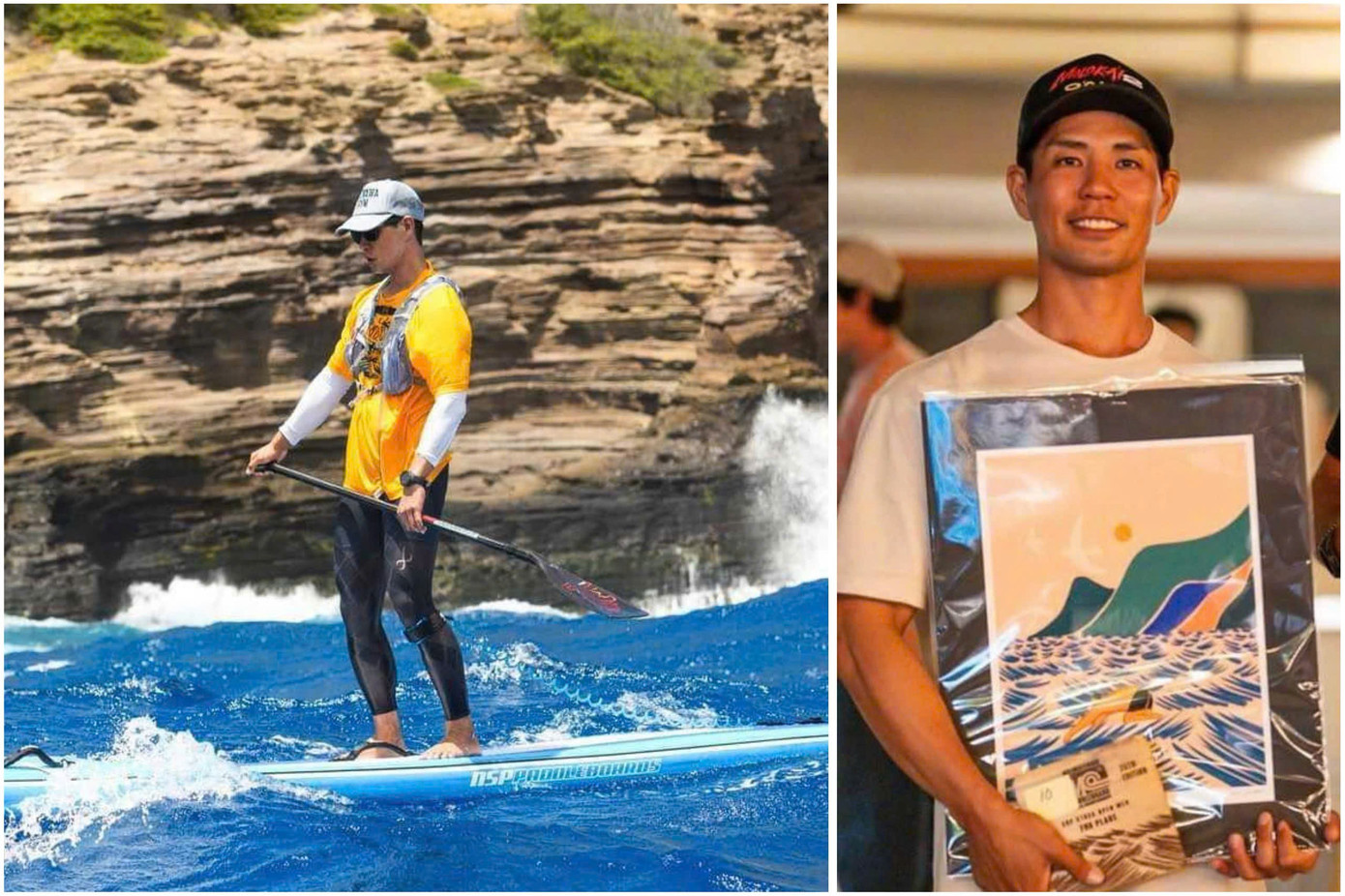 Shota Kurima đã có kinh nghiệm chinh phục Molokai 2 Oahu, nơi được mệnh danh là “thánh địa” của SUP đường trường. (Ảnh: NVCC) 1-4561.jpg