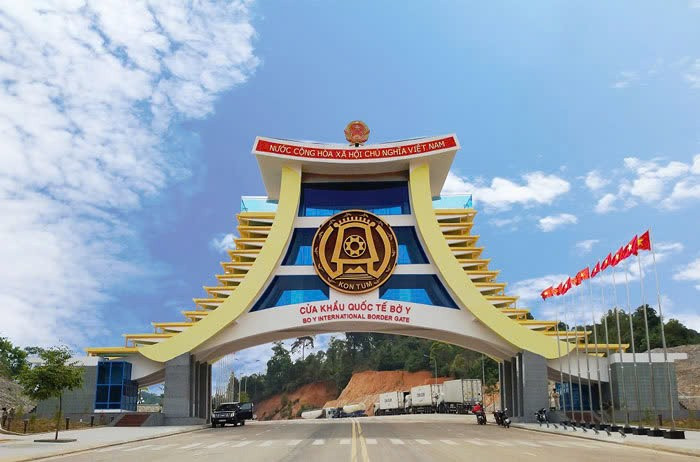 Cửa khẩu quốc tế Bờ Y (tỉnh Quảng Ngãi). Ảnh: Thanh Tuấn thay-anh.jpg