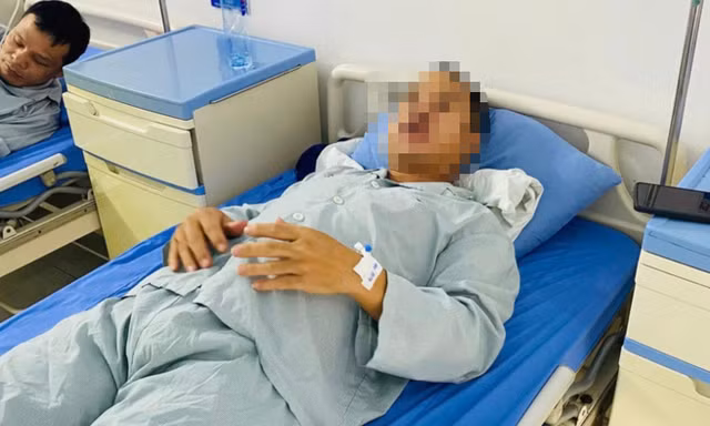 Nguyễn Đức Vĩnh điều trị tại bệnh viện.