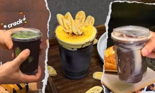 Bắt trend "bóp ly kêu rộp rộp": Giới trẻ mê đắm thức uống phủ sôcôla giòn rụm