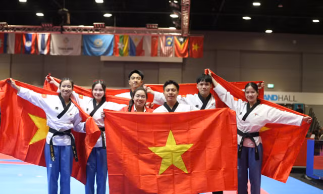 Sau tấm HCV canoeing, đội Taekwondo giành tấm huy chương Vàng thứ hai cho Đoàn thể thao Việt Nam