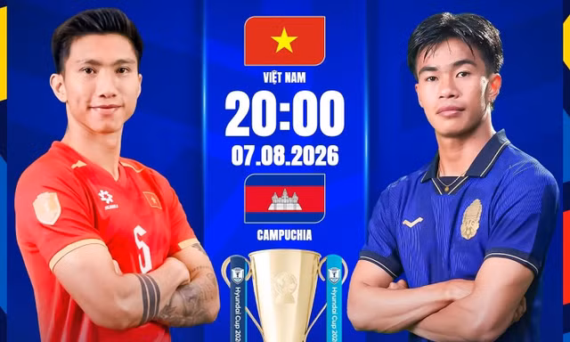 Trực tiếp Việt Nam và Campuchia 0-0 (H1): Đình Bắc, Quang Hải đá chính 