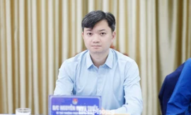 Anh Nguyễn Minh Triết - Bí thư Thường trực T.Ư Đoàn, Chủ tịch T.Ư Hội Sinh viên Việt Nam dự hội nghị.