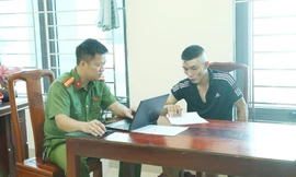 Cơ quan Công an làm việc với đối tượng Dương Ngọc Hữu.