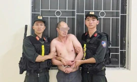 Cảnh sát khống chế đối tượng Nhật.