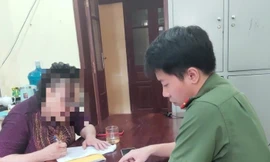 Công an làm việc chị H.