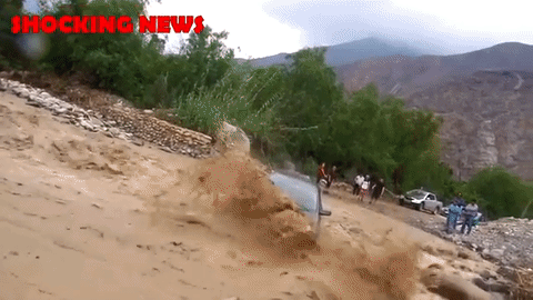 Xe ô tô mắc kẹt trong dòng lũ.