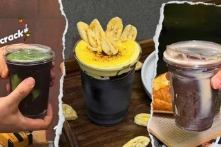 Bắt trend "bóp ly kêu rộp rộp": Giới trẻ mê đắm thức uống phủ sôcôla giòn rụm