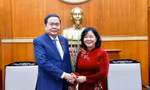 Chủ tịch Quốc hội Trần Thanh Mẫn thăm, chúc Tết Ủy ban Trung ương Mặt trận Tổ quốc Việt Nam